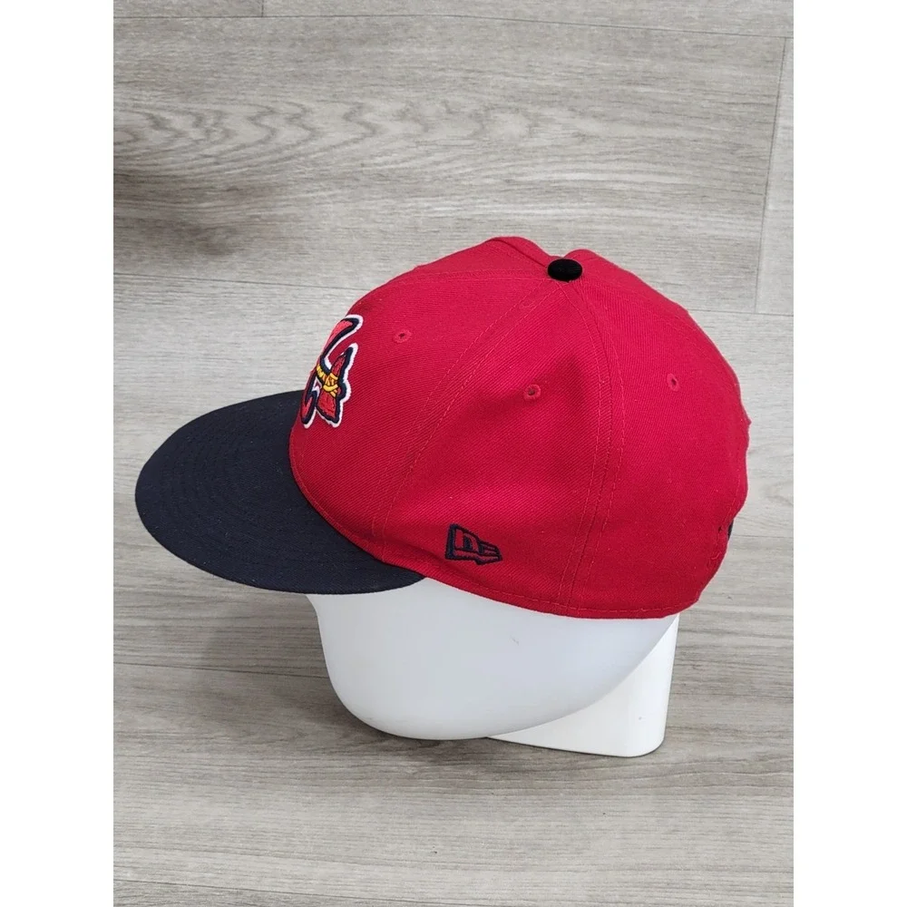 New Era MLB Atlanta Braves Baseball Snapback Hat Cap Red Navy Youth One Size